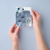 Budget Dusty Blue Flowers Weddingings Flyer (Gruppe)