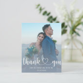 Budget Dusty Blue & Foto Vielen Dank für Ihre Hoch (Stehend Vorderseite)