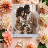 Budget Dusty Blue & Gold Hochzeit Vielen Dank