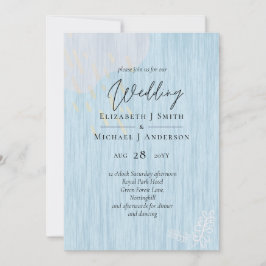 Budget Dusty Blue Gold Hochzeitskript