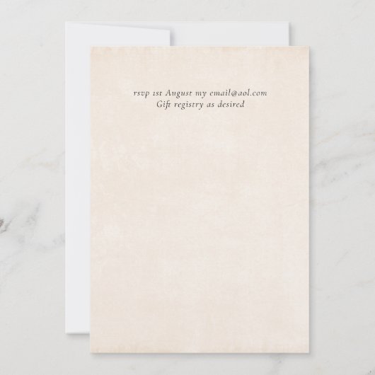 Budget Dusty Blue Gold Hochzeitskript (Rückseite)