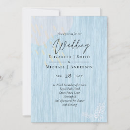Budget Dusty Blue Gold Hochzeitskript