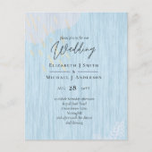 Budget Dusty Blue Gold Hochzeitskript (Vorderseite)