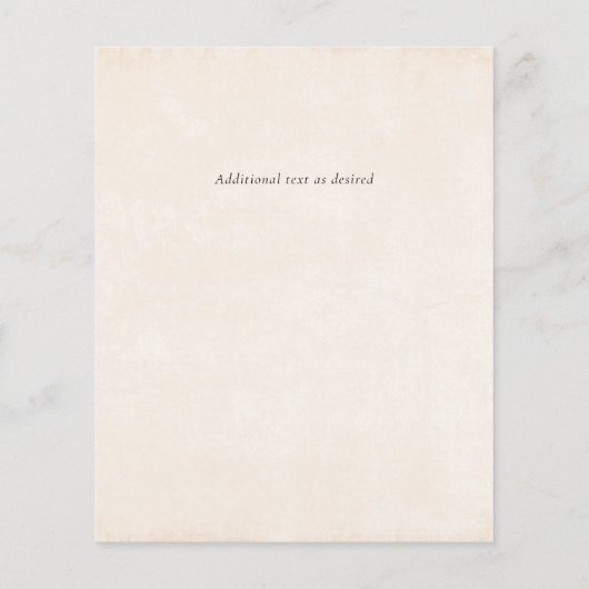 Budget Dusty Blue Gold Hochzeitskript (Rückseite)