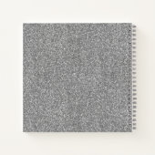 Budget Dusty Blue Gray Gown Quinceanera Guestbook Notizblock (Rückseite)