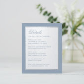 Budget Dusty Blue Imitats Silver Wedding Details C (Stehend Vorderseite)