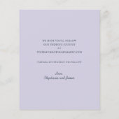 Budget Dusty Blue Lila Floral Save the Date Card (Rückseite)