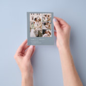 Budget Dusty Blue Minimalistisch Wedding Einladung Flyer (Gruppe)