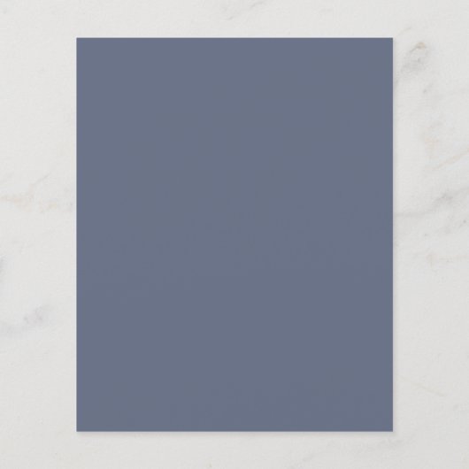 Budget Dusty Blue Navy Blues Hochzeitseinladung (Rückseite)