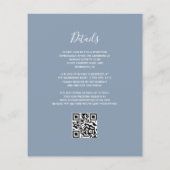 Budget Dusty Blue Peach QR Code Einladung (Rückseite)