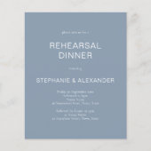 Budget Dusty Blue QR Code Probe Dinner einladen (Vorderseite)