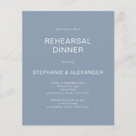 Budget Dusty Blue QR Code Probe Dinner einladen