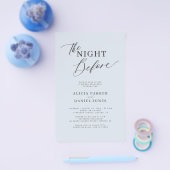 Budget dusty blue rehearsal dinner invitation flyer (Einzeln)