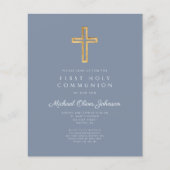 Budget Dusty Blue Religious Boy Erste Kommune (Vorderseite)