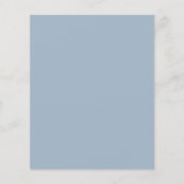 Budget Dusty Blue Script Einladung (Rückseite)