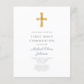 Budget Dusty Blue Stripes Boy Erste Kommune (Vorderseite)