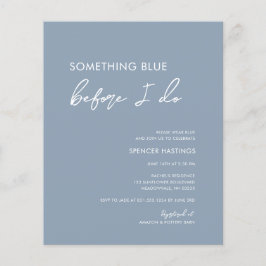 Budget Dusty Blue vor dem Brautparty Flyer
