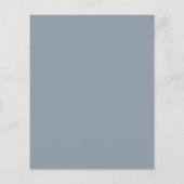 Budget Dusty Blue Wappen Monogram Wedding Foto Flyer (Hinten)