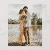 Budget Dusty Blue Wedding 2 Fotos Danke Karten (Vorne)