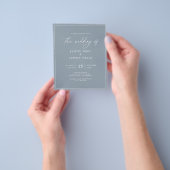 Budget Dusty Blue Wedding Flyer (Gruppe)