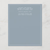 Budget Dusty Blue Wedding Flyer (Hinten)
