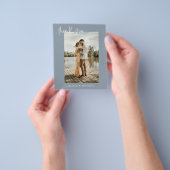 Budget Dusty Blue Wedding Foto Danke Karte (Gruppe)