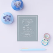 Budget Dusty Blue Wedding mit Foto Einladung Fl Flyer (Einzeln)
