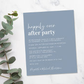 Budget Dusty Blue Wedding Reception Einladung