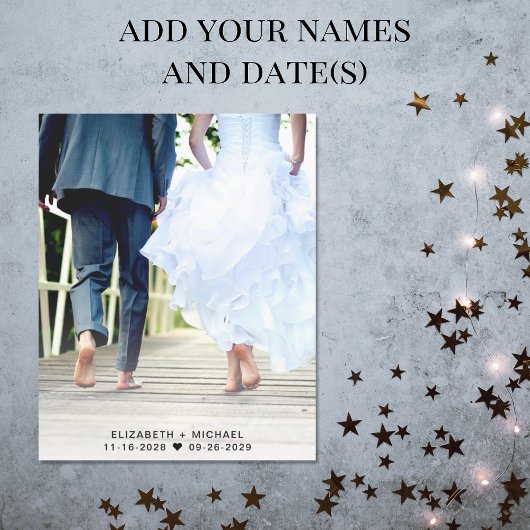 Budget Dusty Blue Wedding Reception Einladung