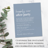 Budget Dusty Blue Wedding Reception Einladung