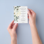Budget Dusty Blue & White Floral 2 Wedding Flyer (Gruppe)