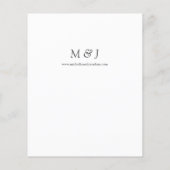 Budget Dusty Blue & White Floral 2 Wedding Flyer (Hinten)