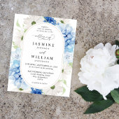 Budget Dusty Blue & White Floral Wedding Flyer