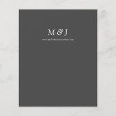 Budget Dusty Blue & White on Gray Floral Wedding (Rückseite)