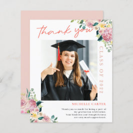 Budget Dusty Floral Foto Abschluss Vielen Dank