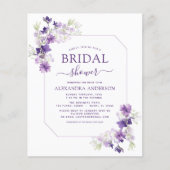 Budget Dusty Lila Blumengrün Brautparty (Vorderseite)