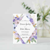 Budget Dusty Lila Floral Boho Wedding (Stehend Vorderseite)