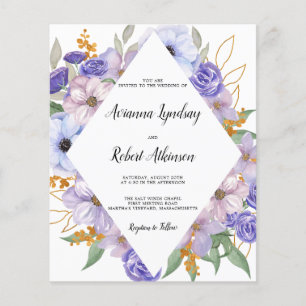 Budget Dusty Lila Floral Boho Wedding
