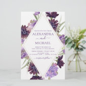 Budget Dusty Lila Wedding Blumengrün (Stehend Vorderseite)
