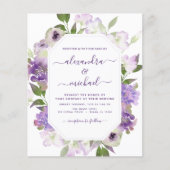 Budget Dusty Lila Wedding Blumengrün (Vorderseite)