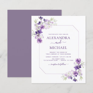 Budget Dusty Lila Wedding Blumengrün
