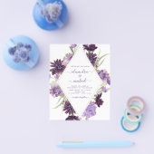 Budget Dusty Lila Wedding Blumengrün Flyer (Einzeln)