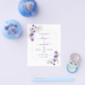 Budget Dusty Lila Wedding Blumengrün Flyer (Einzeln)