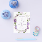 Budget Dusty Lila Wedding Blumengrün Flyer (Einzeln)