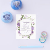 Budget Dusty Lila Wedding Blumengrün Flyer (Einzeln)