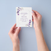 Budget Dusty Lila Wedding Blumengrün Flyer (Gruppe)