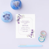 Budget Dusty Lila Wedding Blumengrün Flyer (Einzeln)