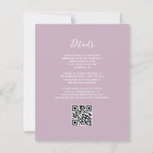 Budget Dusty Lilac Silver Glitzer QR Code Wedding (Rückseite)