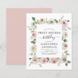 Budget Dusty Pink 16 . Geburtstag Geburtstagsparte