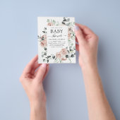 Budget Dusty Pink Baby Dusche Blumenladen Flyer (Gruppe)